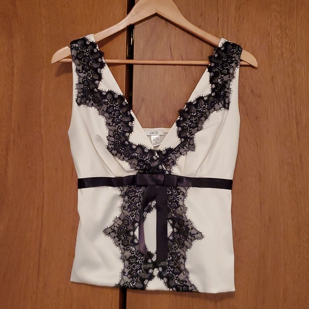 Ivory formal sleeveless top